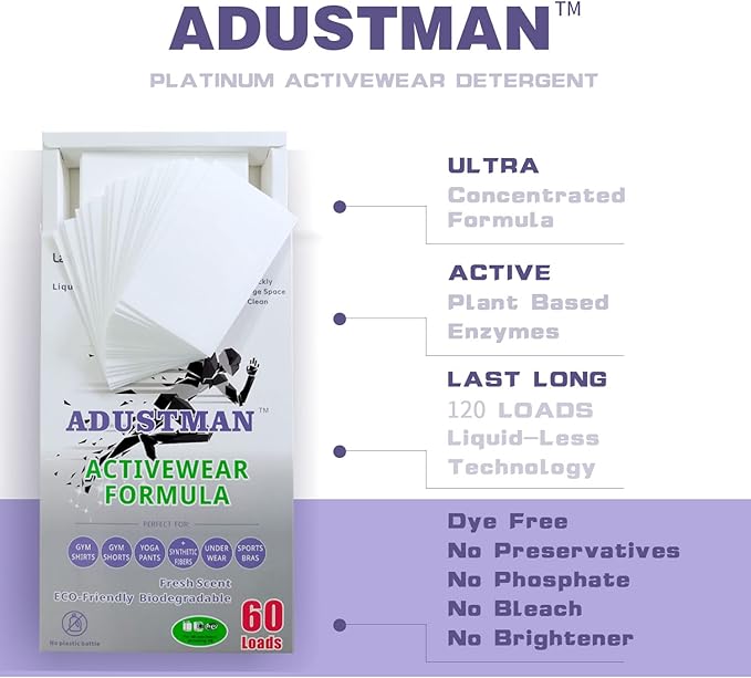 Active Wear Laundry Detergent Sheets Fresh Breeze 180 load 3 Pack Liquid-less Tech Earth-friendly