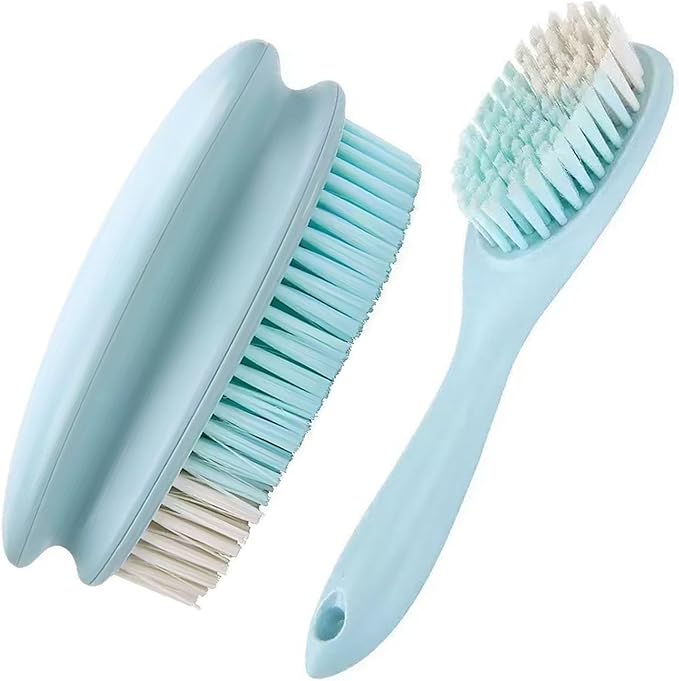 Cleaning Scrub Brushes Laundry Brush Soft Bristle Scrubbing Brush Clothes Brush Removes Stains from Fabrics Cleaning Brush Scrubber Brush for Fabric,Carpet,Clothes - 2 Pack