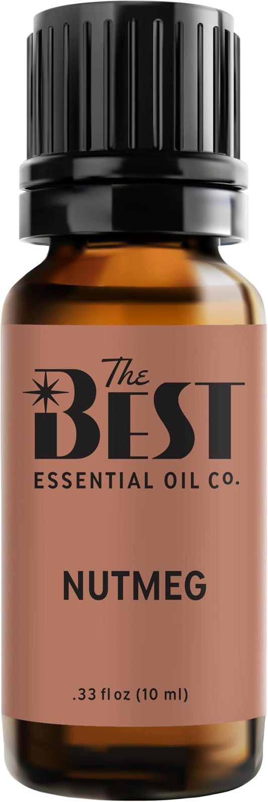 The Best Nutmeg Essential Oil Premium Grade- 100% Pure & Natural for Aromatherapy, Diffuser, Spa, Massage, Air Freshener- 10 ml (.33 fl oz)