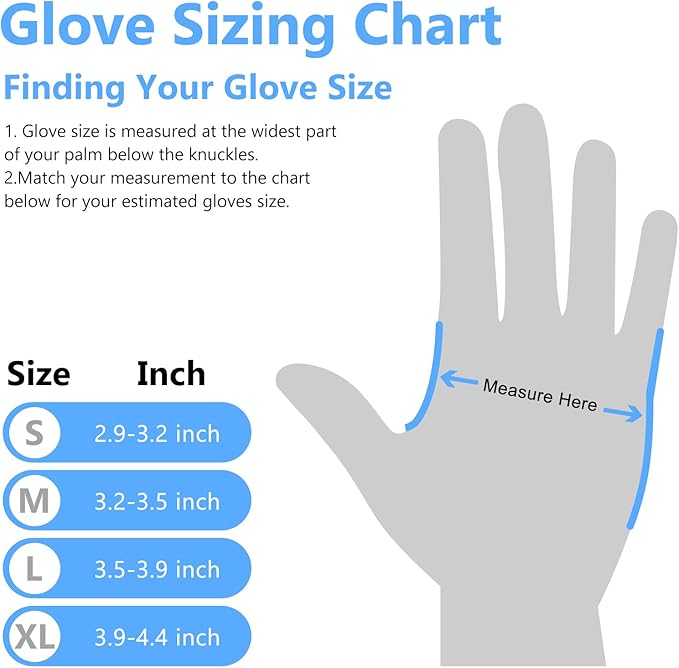 squish Disposable Gloves, Blue 4 mil Vinyl Synmax Exam Gloves Non Sterile, Powder Free, Latex Free - Cleaning Supplies, Kitchen and Food Safe(Pack of 100) (Blue Small)