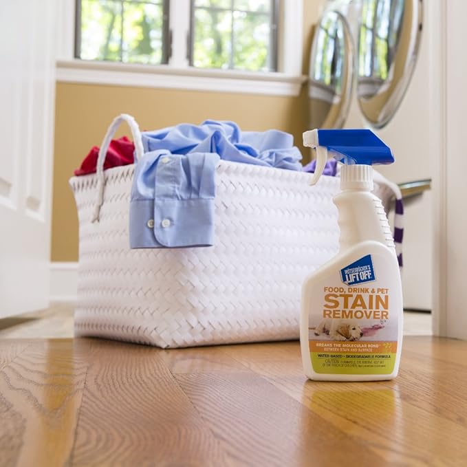 Motsenbocker's Lift Off 40501-6PK Food, Drink, and Pet Stain Remover Spray Eliminates Tough Stains from Multiple Surfaces, Excellent as a Pre-Wash Laundry Treatment, Water-Based, 22 Fl Oz, Pack of 6