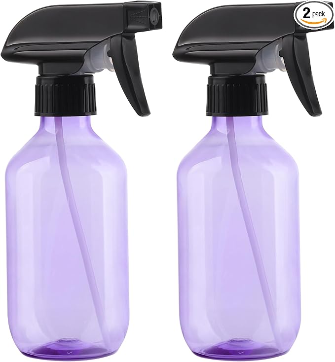 Empty Spray Bottles,10 oz Refillable Water Spray Bottle Adjustable Nozzle Mist/Stream Squirt Bottle for Hair Styling Watering Plants Cleaning Products