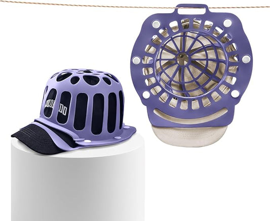 Silicone Hat Washer Cage Hat Cleaner for Baseball Caps, Rust-Proof & Shape-Saving Design,Ball Cap Washer Fit for Adults and Kids Hats Shaper,Flexible and durable，Cap holder,Purple