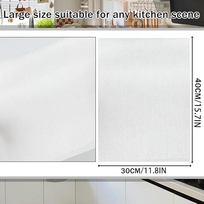 Disposable Dish Cloth and Cleaning Handi Wipes, 100ct, Multi-Use Rags for Kitchen, Bathroom and Windows, White