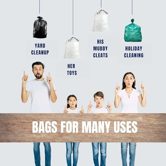 Plasticplace 64-65 Gallon Trash Can Liners for Toter │ 1.5 Mil │ Green Heavy Duty Garbage Bags │ 50” x 60” (50 Count) (W65LDGTL)
