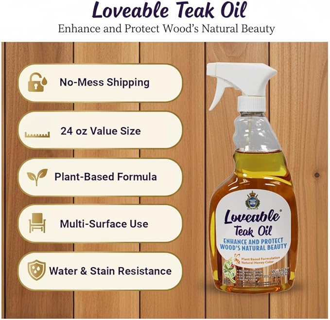 EcoDecors Loveable 24 oz Spray Bottle Teak Oil - 2 Pack