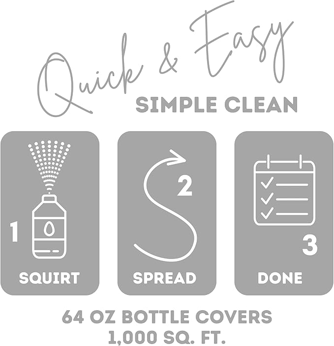 Quick Shine Hardwood Floor Cleaner 64oz | Use in Spray & Vac Mops | Removes Dirt & Scuff Marks | Ready-to-Use, Streak Free, No Rinse | Safer Choice Cleaner |Perfect for Gentle and Effective Cleaning
