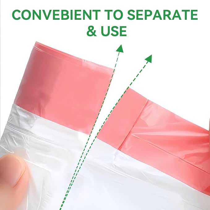 2.6 Gallon Trash Bag Drawstring, Small Garbage Bags 2.6 Gal, 1.18Mil Thickness, 40x50cm, 4.9g/pcs, Pack of 68, Unscented, Clear
