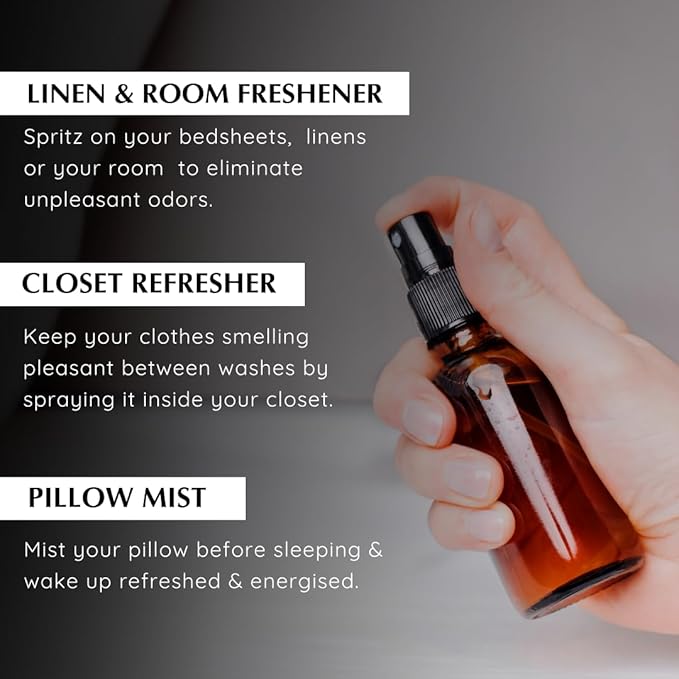 Eucalyptus & Mint Room, Linen & Pillow Spray by Aromafume | 100ml/3.38fl oz | with Pure Eucalyptus & Mint Essential Oil | Aromatherapy | Mist for Bedding, Fabrics