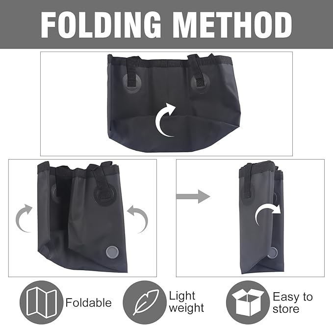 Collapsible Bucket with Handle 20L, Multifunctional Folding Water Container for Camping, Hiking, Traveling, Fishing, Laundry, Gardening, Waterproof, Durable, Lightweight