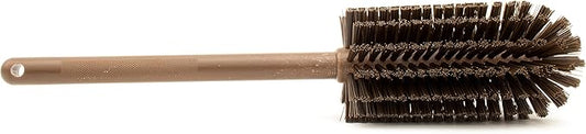 SPARTA Large Water Bottle Brush Ideal for Wide-Mouth Jars, Bottles and Tumblers, Dishwashing Tool with Handle for Home and Commercial Kitchens, Plastic, 16 Inches, Brown, (Pack of 4)