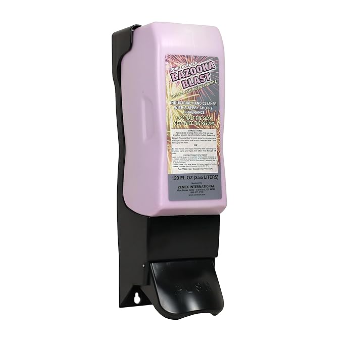 Zenex Bazooka Blast Hand Soap - Industrial Hand Cleaner | Heavy-Duty Shop Soap | Pumice-Powered Grease & Grime Remover | Berry Cherry Scent | Moisturizing | 3.55 L (1 Count)