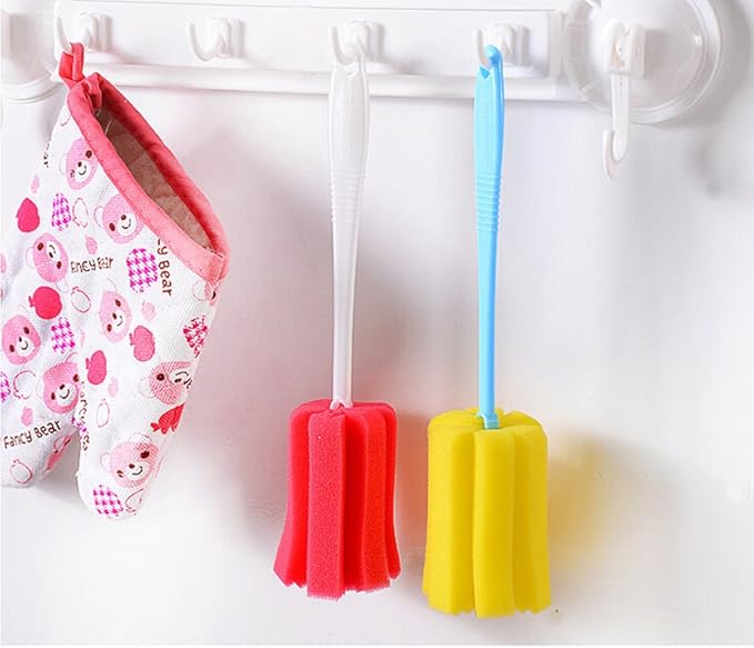 YEJI 10pcs Sponge Vacuum Cup Cleaning Brush Bottle Thermos Mug Cleaning Tool