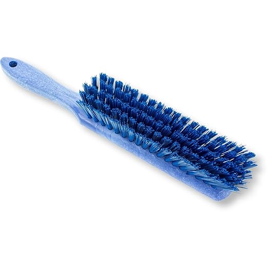 SPARTA Handheld Soft Counter Brush 8 Inch Bristle Span, Multi-Use Dust Brush with 5 Inch Handle for Tables, Countertops, and Delicate Surfaces, Polyester, Blue
