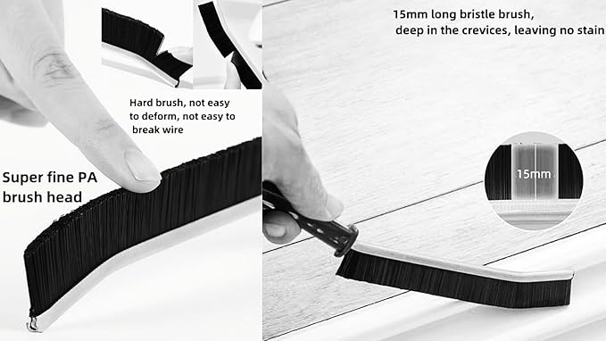 12 PCS Crevice Cleaning Brush,Hard Bristle Crevice Cleaning Brush,Crevice Cleaning Tool is Effective to Clean The Small Gap of Kitchen, tolilet and Windows.