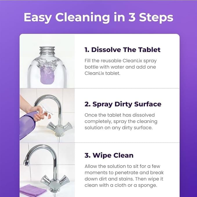Drclean Spray Oven Cleaner,Dr Clean Spray Cleaner for Ovens,All-Purpose Cleaners,Multi-Surface Cleaners with Concentrated Cleaning Tablets,Nuroclean Sprays,Cleaning Sprays for Kitchen,Bathroom(12pcs)