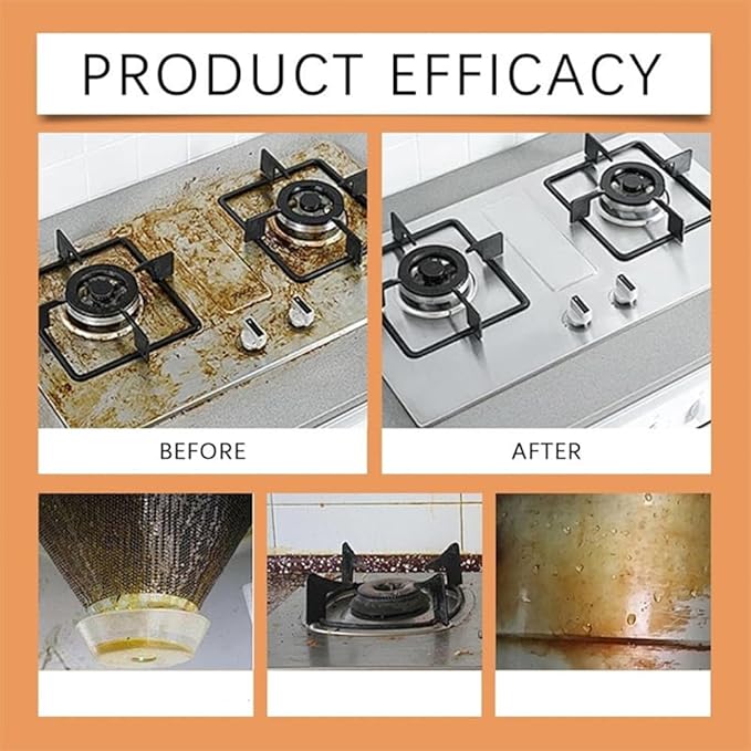 Multi-Purpose Powerful Cleaner for Kitchen, 260g Coconut Oil Natural Cleanser Heavy Kitchen Duty Degreaser All-Purpose Cookware Cleaner for Faucets, Tiles, Oven & Stove Top (3)