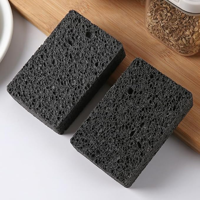 12 - Pack Non-Scratch Scrub Sponges - Sponges for Dishes and Washing Dishes, Cleaning Sponges for Kitchen Home Bathroom Cars, Funny Cut-Outs DIY for Kids(Black&White