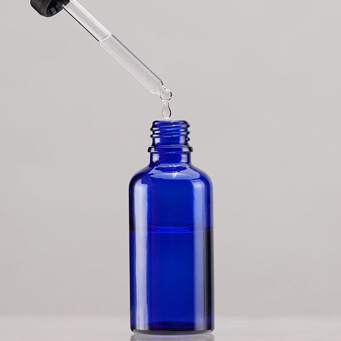 YIZHAO Clear Glass Dropper Bottle 2oz, Tincture Bottles with Glass Dropper, for Essential Oils, Aromatherapy, Cosmetic, Laboratory, Pharmacy, Liquids, Travel –12 Pcs