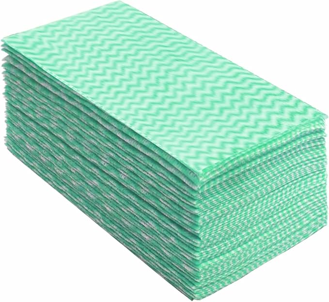 Reusable Cleaning Towels Handi Wipes Reusable Cloths Disposabel Dish Cloths Dish Towels Dry Handy Wipes Big Durable Absoebent 40 Count, Green