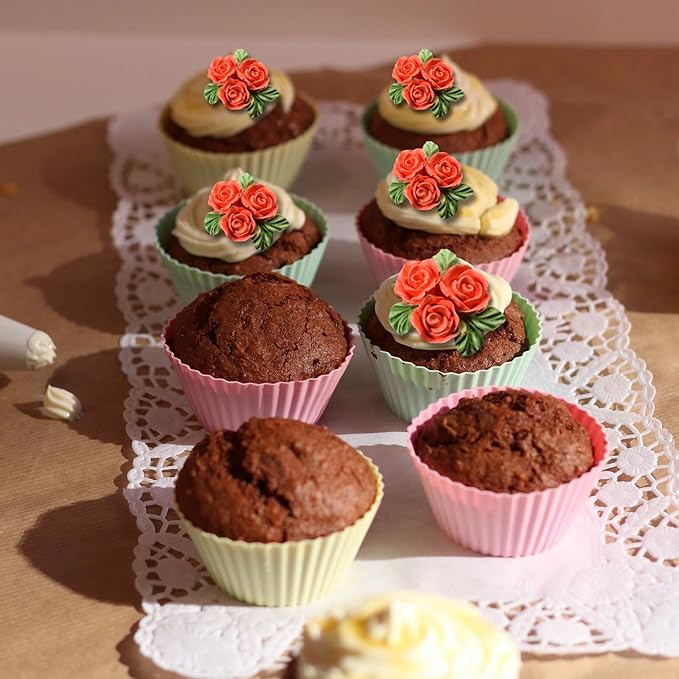 6-Cavity Rose Candy Silicone Mold, Cake Decoration Fondant Molds, for Wedding, Valentine's Day, Birthday Party, Anniversary Cupcake Topper, Chocolate, Cookies, Jelly, Flower Paste, Soap, Resin, Clay