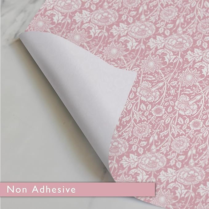 The Master Herbalist Rose Scented Drawer Liners in a Pink William Morris Design. Contains Rose Essential Oil | Pack of 5 Folded Sheets | Contains Essential Oils | Made in The UK.