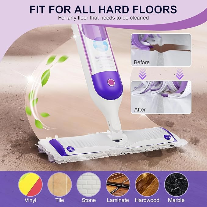 32 Count Disposable Power Mop Pads, 5X Cleaning Power Mop Refills for Swiffer Power Mop, Unscented 14-Layer Thickened Wood Mop Refill Pads for Surface Floor Cleaning