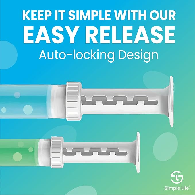 Simple Life Toilet Bowl Cleaner Gel | Fresh Flower Toilet Gel Stamp | Stops Limescale and Stains with Air Freshening Scent | Deodorizing Clean | 64 Stamps, Blue & Green