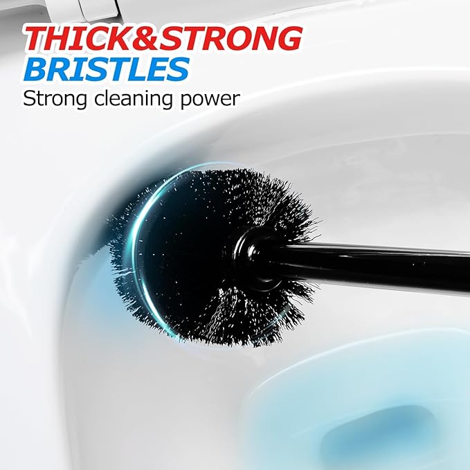 4Pack 2 in 1 Toilet Brush and Plunger Set, Extended Handle Plunger,Toilet Bowl Brush Plunger Set,Bathroom Cleaning Tools,Toilet Brush Plunger Combo,Cleaning Supplies, Cleaning Brush