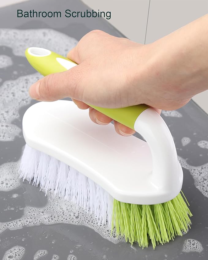Scrub Brush for Cleaning, Heavy Duty Shower Scrubber with Stiff Bristles for Tub, Sink, Floor, Tile, and Carpet Scrubbing, 20 Pack