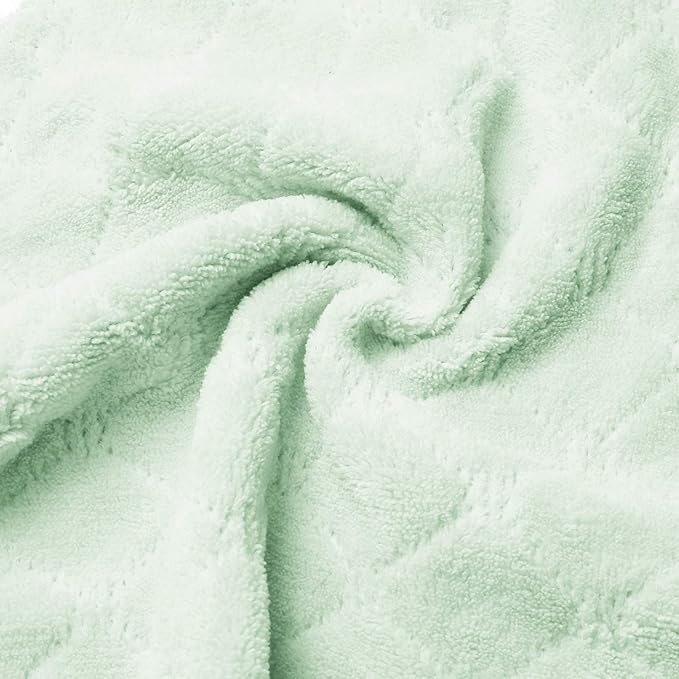 12 Pack Dish Towels, 10x10 in Premium Dish Cloths, Super Absorbent Kitchen Towels Coral Velvet Dishcloths Nonstick Oil Fast Drying Washcloths (Pink-Green)