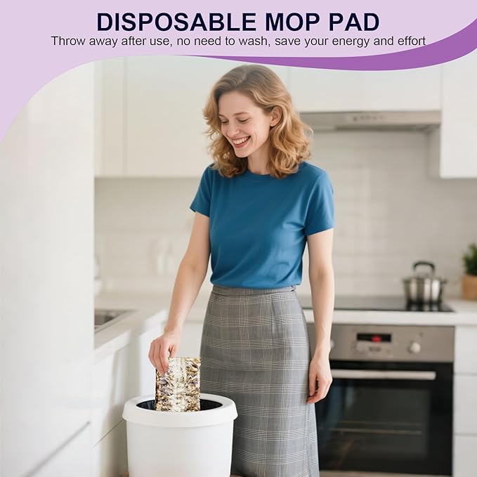 5X Cleaning Power Mop Pads for Swiffer Power Mop, Disposable Power Mop Pad Refills, Replacement Floor Cleaning Refills, Multi-Surface Wood Floor Replacement Pads (32)