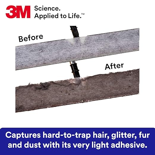 3M Easy Trap Sweep and Dust Sheets, 1 Roll of 60 5" x 6" Sheets, Disposable Easy Sweep Floor Duster, Picks Up 8x More Dirt, Dust, Sand, Hair, Works on Dry or Wet Surfaces, Hardwood Floors, 59032W
