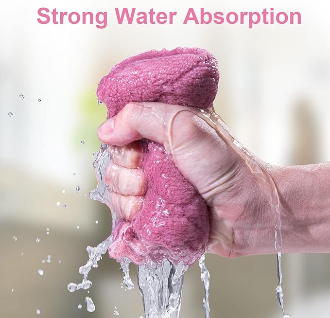 20 Packs Kitchen Cloth Dish Towels, Nonstick Oil Fast Drying Washcloths, Premium Dish Cloths for Kitchen, Car, Bathroom Cleaning, Reusable Highly Absorbent Cleaning Clothes, Mix-Colors