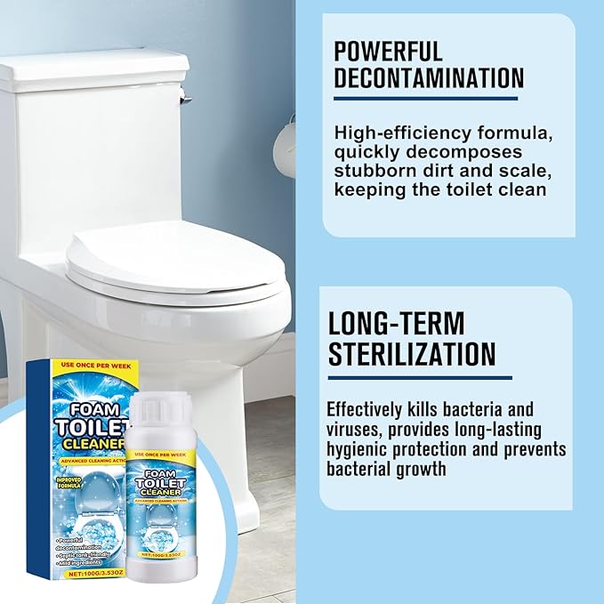 2 PCS Foam Toilet Cleaner, 2025 New Toilet Bowl Cleaner, Powerful Instant Bowl Cleaners for Toilets Squatting Pans