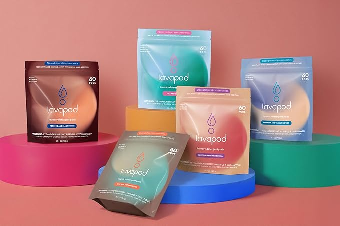 Luxury Laundry Pods - Plant-Based Detergent Unscented | Biodegradable PVA Film | Made in USA | 60 Count (Free & Clear)