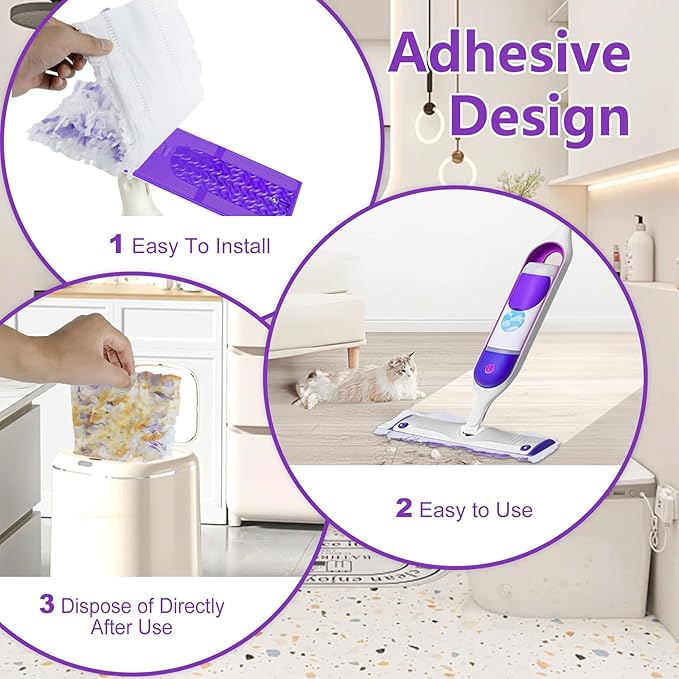 Power Mop Refills for Power Mop Multi-Surface Mop，Power Mop Pads for PowerMop Wood Mop,Compatible with Power Mop，Power Mop Pads Refills for Floor Cleaning,36 Count
