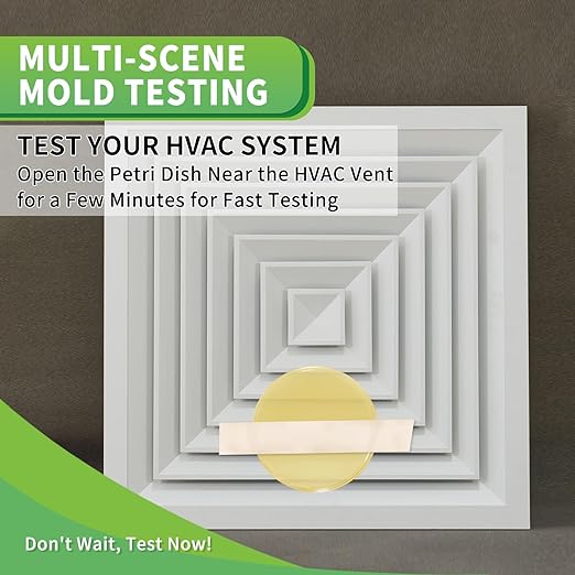 Mold Test Kit for Home with Free Lab Analysis - 10 Simple Detection Tests DIY at Home Mold Air Tester - Test HVAC System,Surface Mold for Home Indoor & Outdoor Air Quality Mold Testing Kits Detector