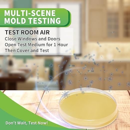 Mold Test Kit for Home with Free Lab Analysis - 5 Simple Detection Tests DIY at Home Mold Air Tester - Test HVAC System,Surface Mold for Home Indoor & Outdoor Air Quality Mold Testing Kits Detector