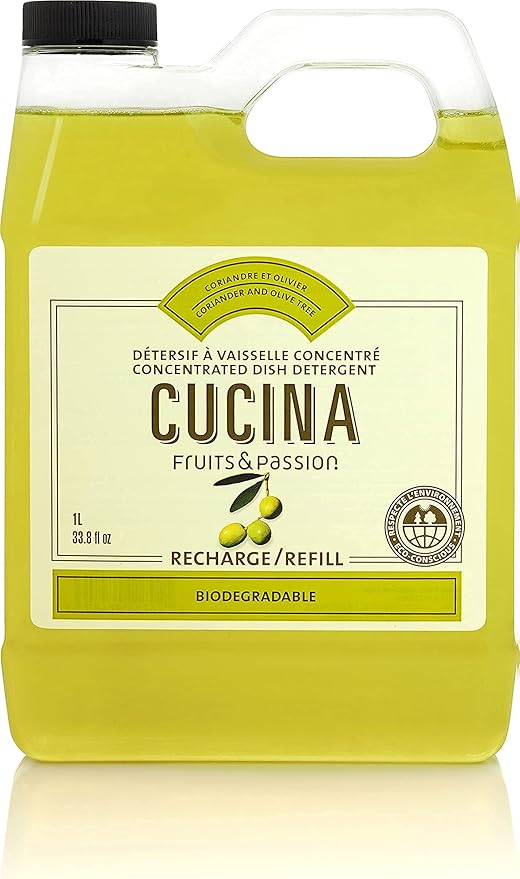 CUCINA Dish Detergent Refills - 34 fl. oz.- Coriander and Olive Tree