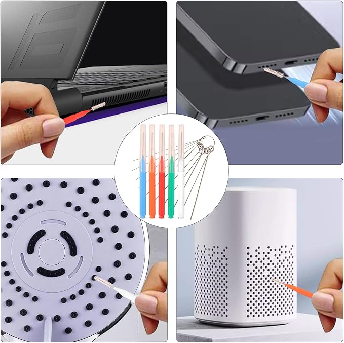 35 Pcs Shower Head Cleaner Tool Multi-Size, Shower Head Cleaning Brushes for Small Hole Nozzle, Showerhead Cleaner Picks Unclogger for Household Bathroom | Multi-Color Set