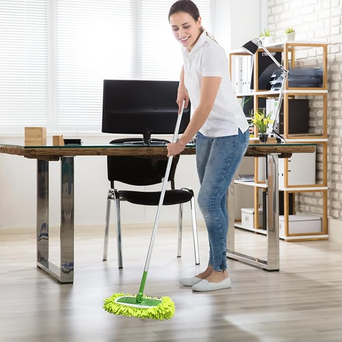 6PCS Reusable Microfiber Mop Pads Compatible with Swiffer Sweeper Mop,Reusable Dry Sweeping Cloths for Swiffer,Wet Mopping Pad Refills & Washable Dry Sweeping Cloths for Hardwood Floor/Tile Cleaning