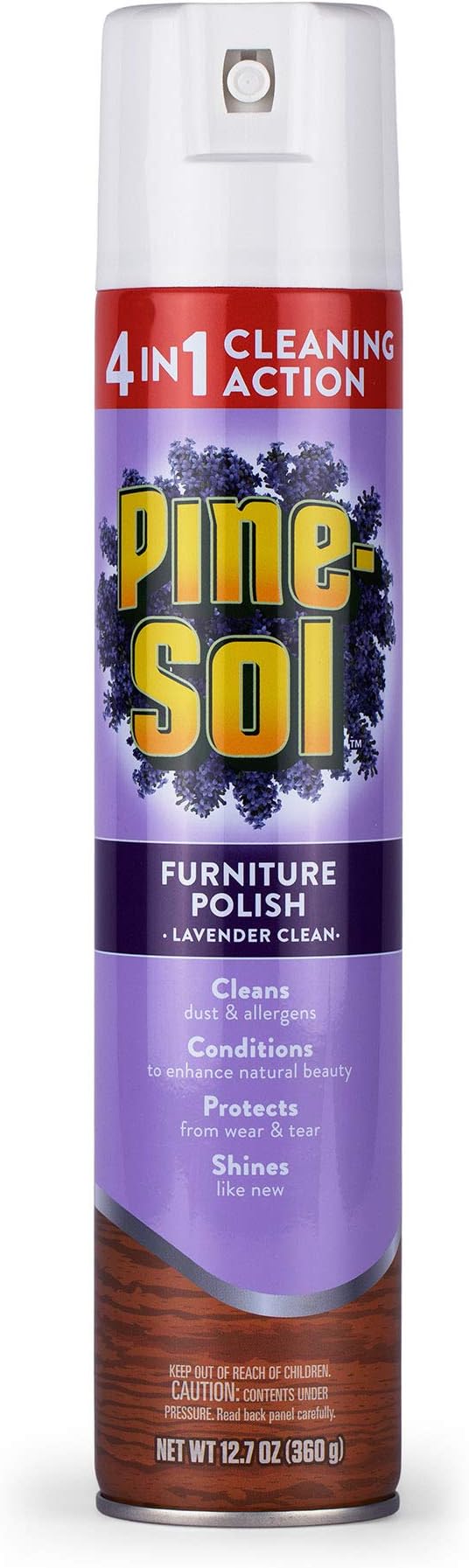 Pine-Sol Furniture Polish Aerosol, Lavender Scent - Wood Furniture Polish Spray Gives You A Powerful Clean You Can Trust - 12.7 Ounce
