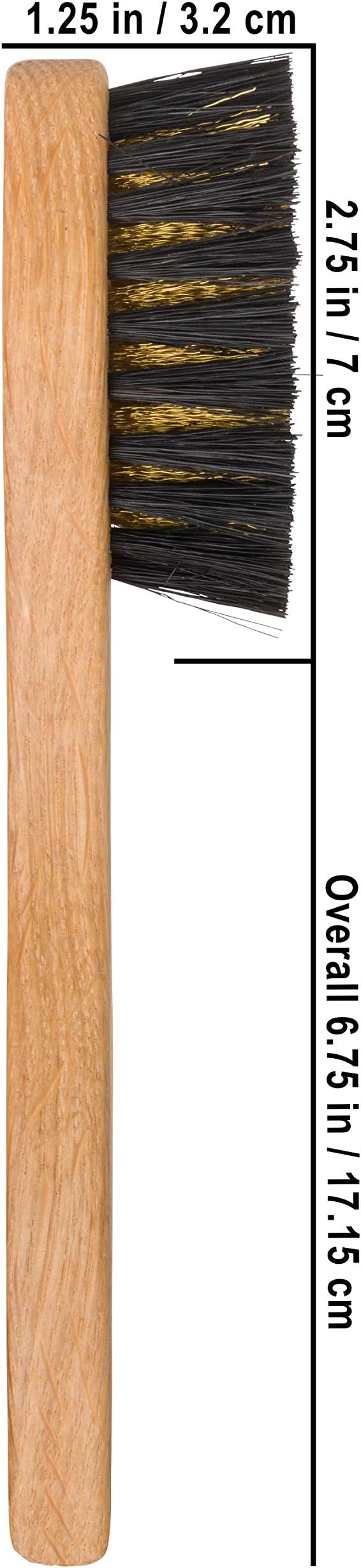 Redecker Wire and Natural Pig Bristle Suede Brush with Oiled Oakwood Handle, 6-7/8-Inches