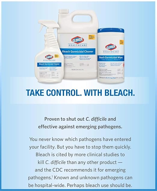 Clorox Healthcare Bleach Germicidal Cleaner Spray, 32 Fluid Ounces (Package May Vary)