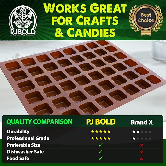 Square Brownie Bite Silicone Mold - Half Sheet