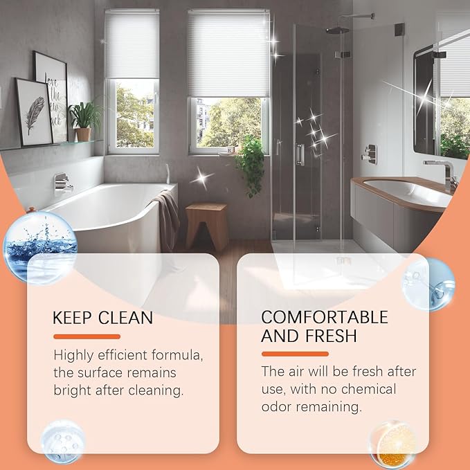 Multi Functional Foam Cleaner, 3.38 Fl Oz Multipurpose Foam Cleaner Spray, Kitchen Heavy Duty Cleaner Spray, No Rinse Foaming Formula Cleaning Tools for Stoves, Pots, Countertops and Appliances