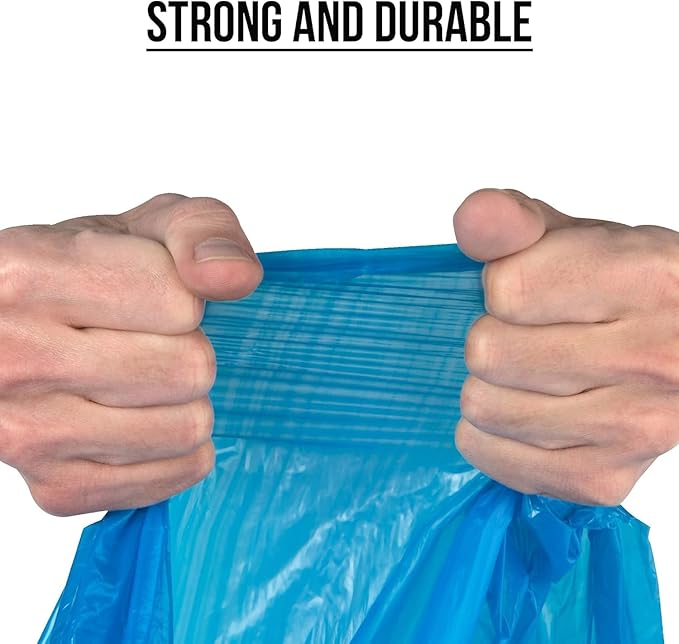 Ultrasac 10 Gallon 0.9 MIL Blue Drawstring Trash Bags - 16.5" x 28.5" - Pack of 108 - Fits simplehuman D