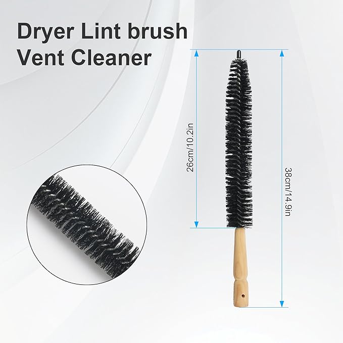 15 Inch Dryer Vent Cleaner Brush - 380mm Clothes Dryer Lint Vent Trap Cleaning Brush, Flexible Lint Remove for Household Dust Cleaning