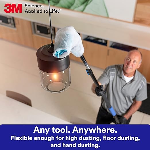 3M Easy Trap Sweep and Dust Sheets, 1 Roll of 60 5" x 6" Sheets, Disposable Easy Sweep Floor Duster, Picks Up 8x More Dirt, Dust, Sand, Hair, Works on Dry or Wet Surfaces, Hardwood Floors, 59032W